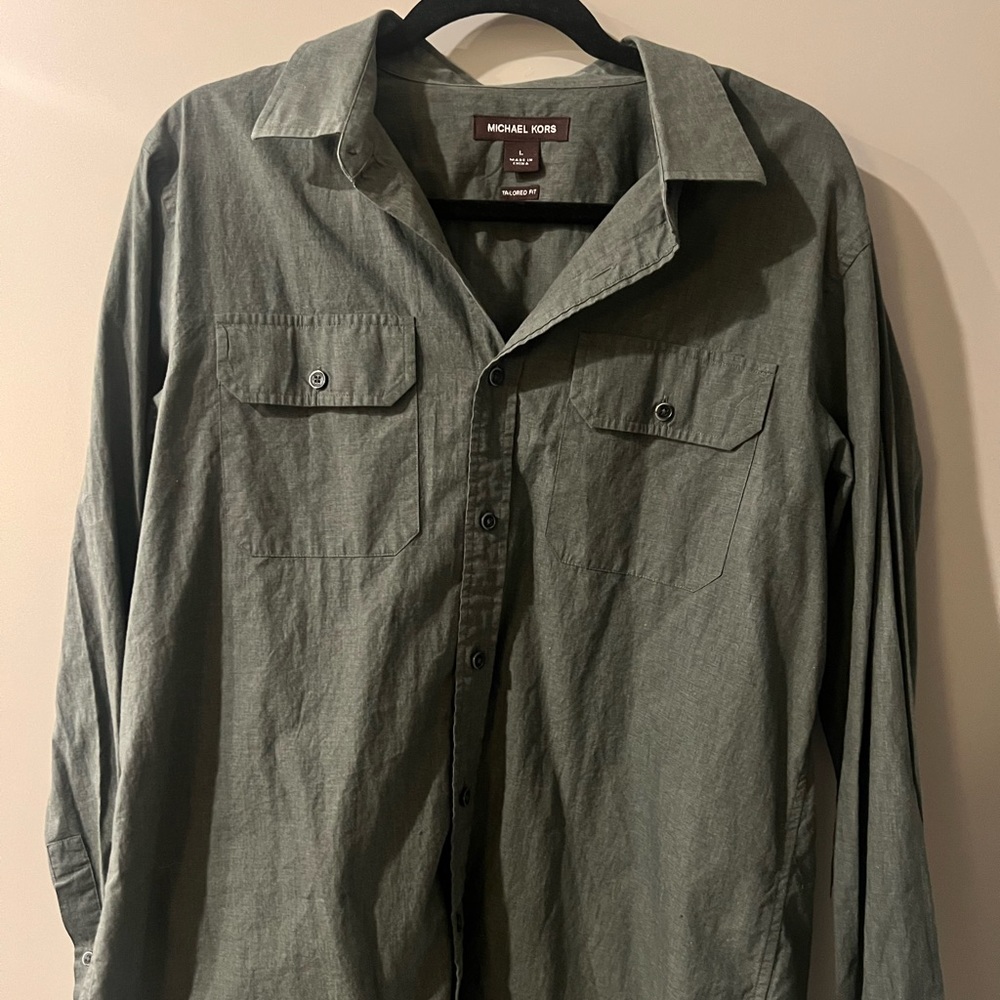 Michels Kors Dark Green dress shirt